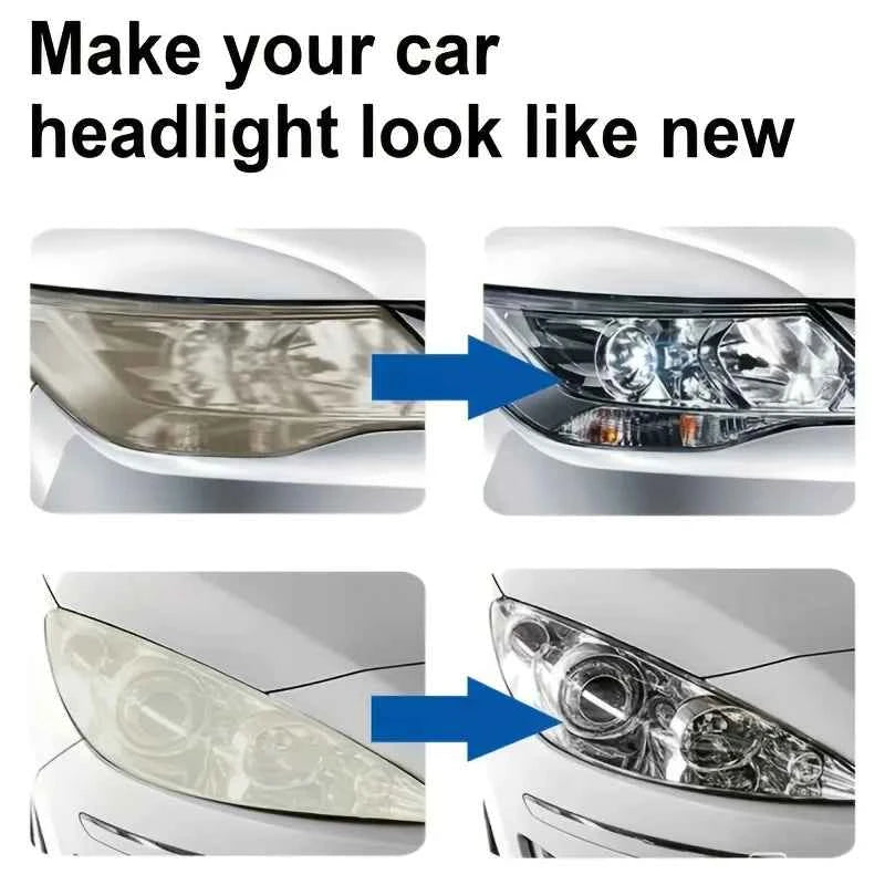 Car Headlight Restoration Polishing Kit - Scratch Remover & Oxidation Cleaner Repair Paste for Headlamp Assembly