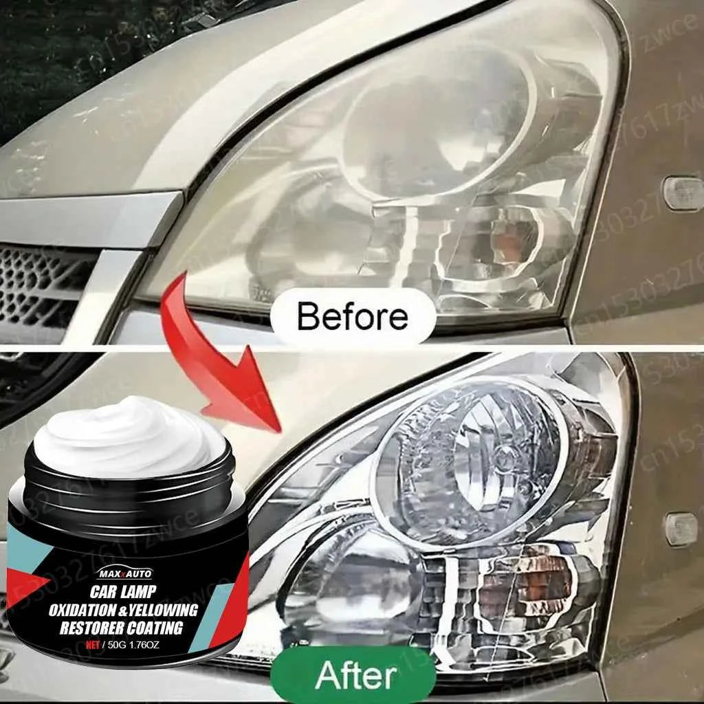 Car Headlight Restoration Polishing Kit - Scratch Remover & Oxidation Cleaner Repair Paste for Headlamp Assembly
