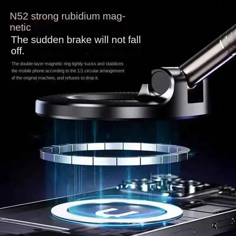Vacuum Magnet Car Bracket Upgraded Version Multi-angles Adjustment Strong Magnetic Suck Foldable Car Navigation Phone Holder
