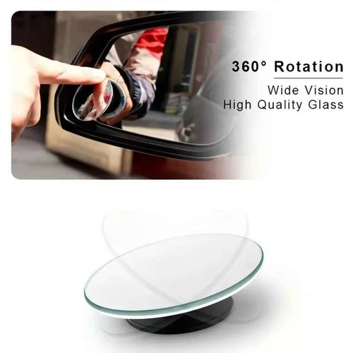 Car Blind Spot Mirror Mounted No Border Small Circular Rearview Mirror High-definition Blind Spot Auxiliary Observation Mirrors