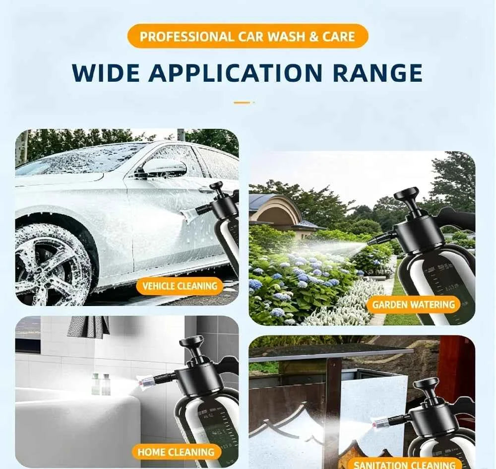 1 PC Pneumatic Foam Spray Can Handheld For Car Wash Spray Garden Cleaning Car Windows And Floor Home Cleaning Tools