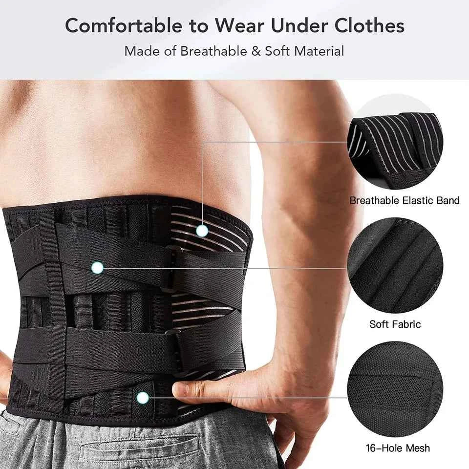 Adjustable Lumbar Support Belt Double Pull Back Waist Orthopedic Corset Spine Decompression Back Pain Relief Tighten The Abdomen